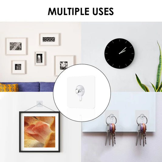 Multipurpose Adhesive Damage-Free Photo Frame Wall Hooks Pack of 10 pcs