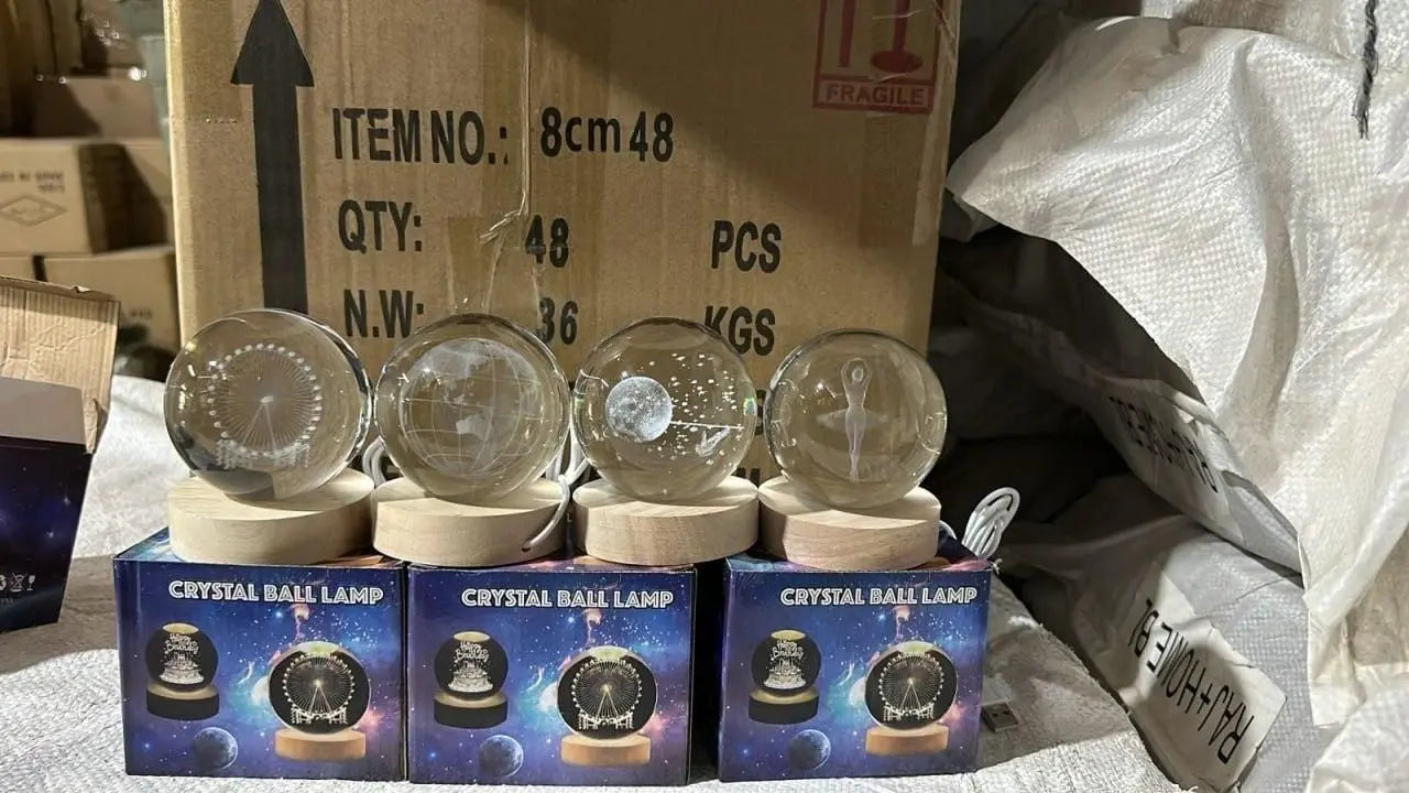 3D Crystal Lamp Ball (Assorted Design) nysm88-hb