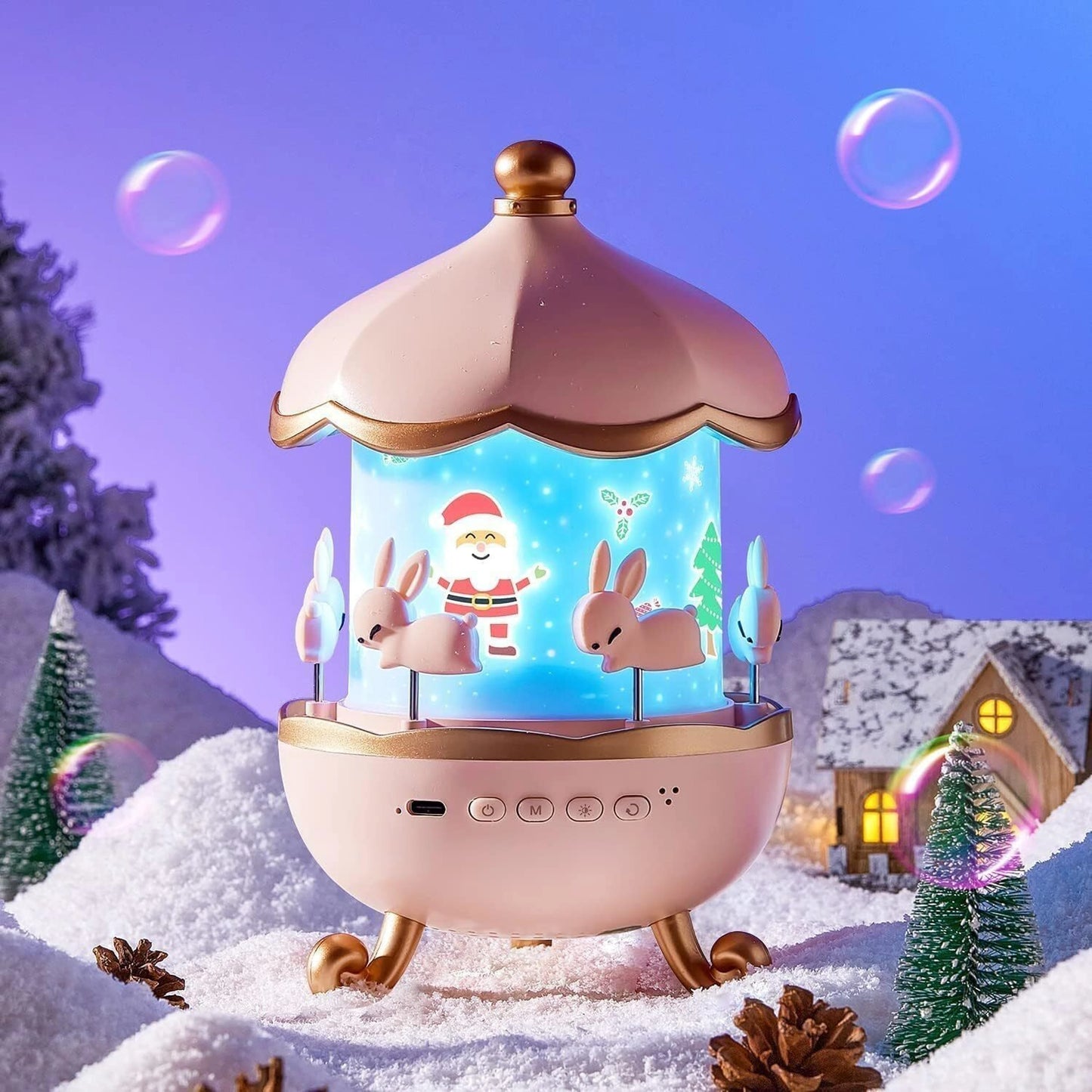 Bunny’s Carousel Rotating LED Night Light