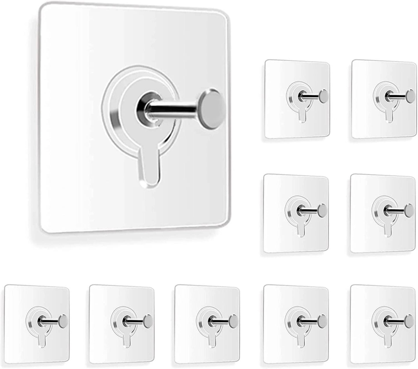 Multipurpose Adhesive Damage-Free Photo Frame Wall Hooks Pack of 10 pcs