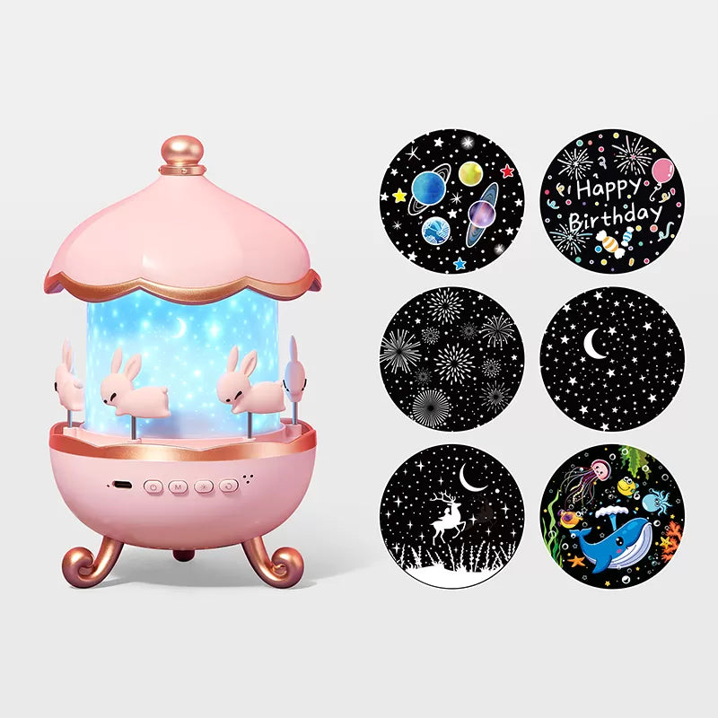Bunny’s Carousel Rotating LED Night Light