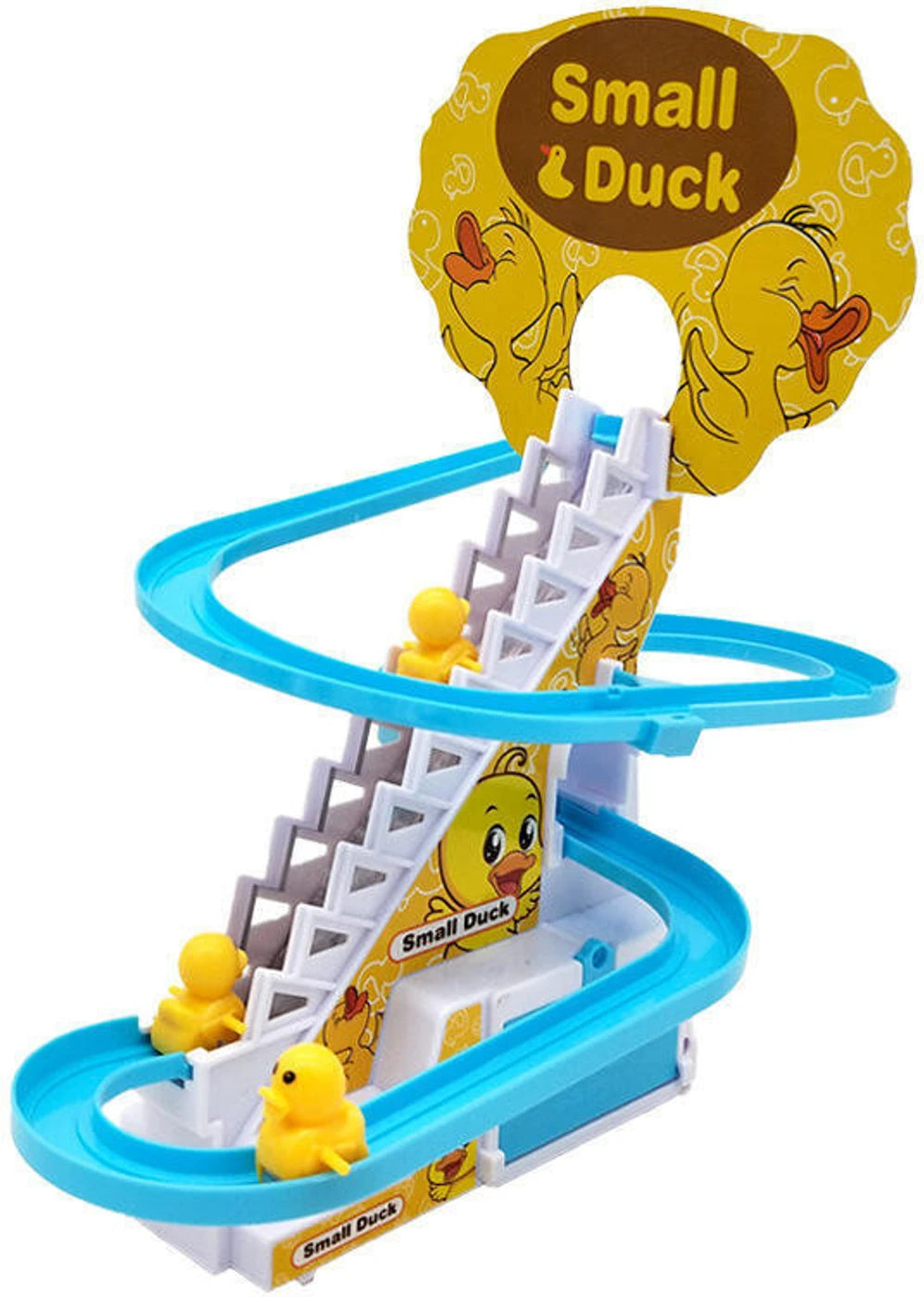 LALA Small Duck Climb Stairs Toy Roller Coaster Flashing Lights & Music (3 Ducks)