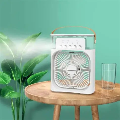 Portable Mini Air Cooler with Mist Spray – Personal USB Cooling Fan