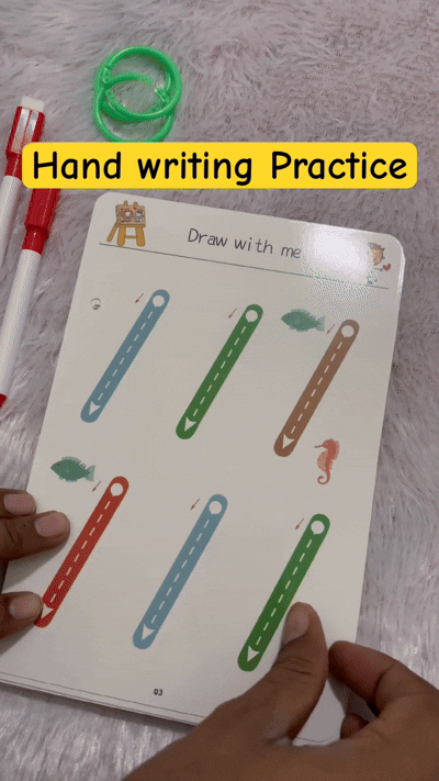 Hand Writing Pen Control Training Book For Learning To Write The Alphabets & Numbers For Kids