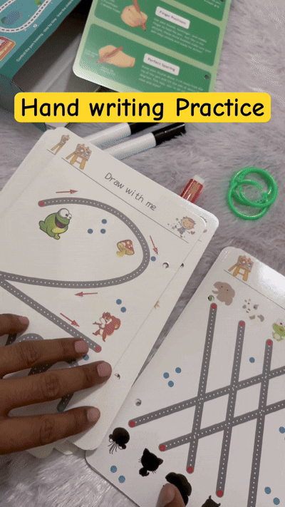 Hand Writing Pen Control Training Book For Learning To Write The Alphabets & Numbers For Kids