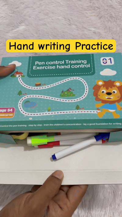 Hand Writing Pen Control Training Book For Learning To Write The Alphabets & Numbers For Kids