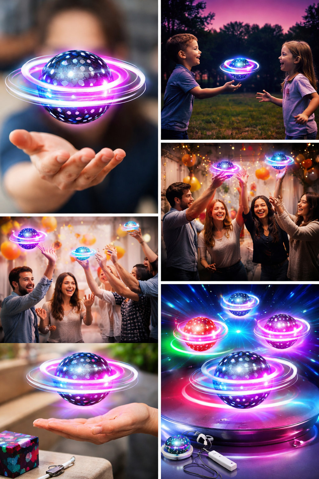 LED Flying Spinner Ball – Hand Controlled Hover Ball Toy with RGB Lights & USB Rechargeable