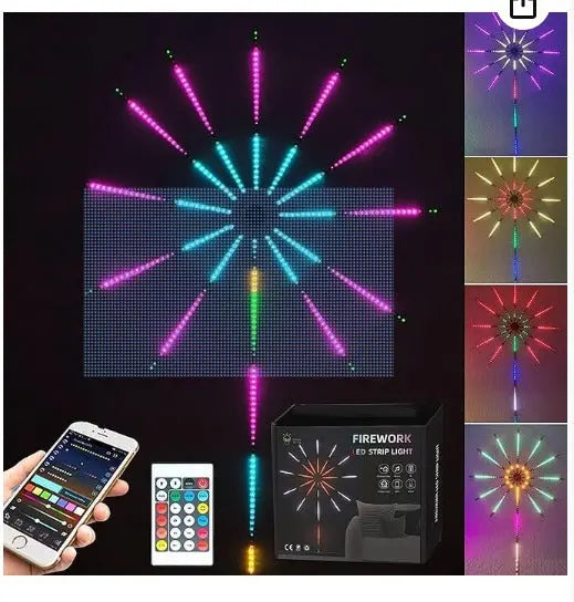 Smart App Remote Control Firework LED Strip Light - RGB Colors – Grab It Go